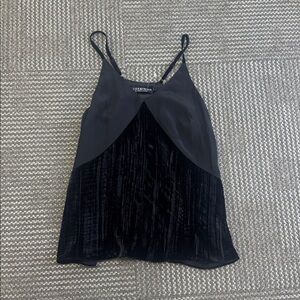 NWT Alice & Trixie Silk & Velvet Black Camisole Top, size S
